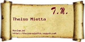 Theiss Mietta névjegykártya